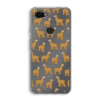 Alpacas: Google Pixel 3a Transparant Hoesje