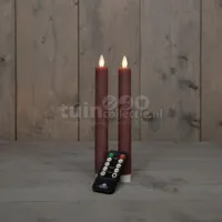 LED Dinerkaars Wax 23cm Antiek Roze 2st