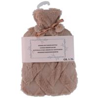 Warmwaterkruik - bruin - 1,75L - fluffy pluche hoes - bedkruik - kruik - kruik met hoes Warmwaterkruik - bruin - 1,75L - fluffy pluche hoes - bedkruik - kruik - kruik met hoes