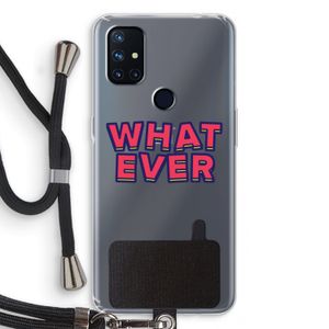 Whatever: OnePlus Nord N10 5G Transparant Hoesje met koord