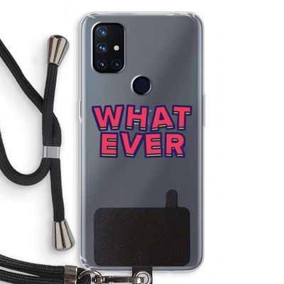 Whatever: OnePlus Nord N10 5G Transparant Hoesje met koord