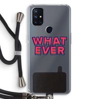 Whatever: OnePlus Nord N10 5G Transparant Hoesje met koord
