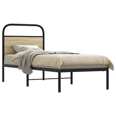 Bedframe zonder matras bewerkt hout sonoma eikenkleur 80x200 cm