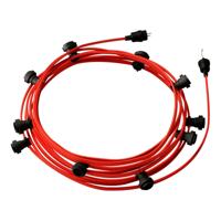 Feestverlichting zwart 12.5m 10x E27 fitting