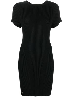 Philipp Plein robe à plaque logo - Noir