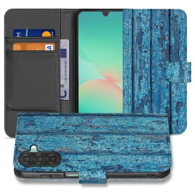 Samsung Galaxy A26 Wood Blue | Book Case |