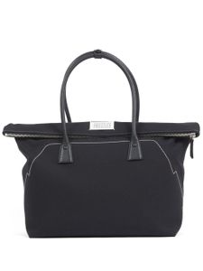 Maison Margiela grand sac cabas en cuir - Noir