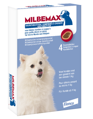Milbemax ontworming kauwtablet kleine hond/puppy - 4tbl