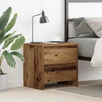 Nachtkastje met lade Oud hout 45 x 34 x 44.5 cm Bewerkt hout