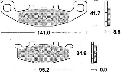 TRW Brake pad mcb 569 sv sintered metal