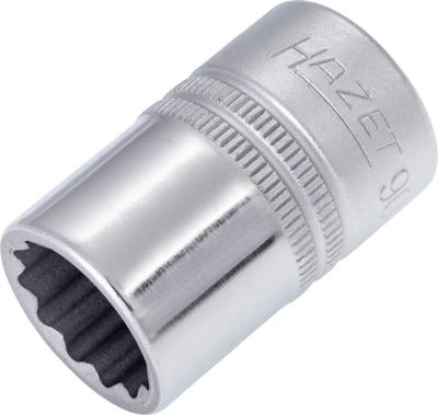 HAZET Dopsleutel 900Z-16 · 1/2 inch (12,5 mm) vierkant hol · Buitentwaalfkant tractieprofiel · SW 16 mm