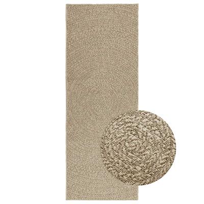 VidaXL Vloerkleed zizur beige binnen en buiten 80x200 cm jute look