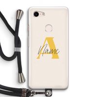 Amber Script: Pixel 3 Transparant Hoesje met koord
