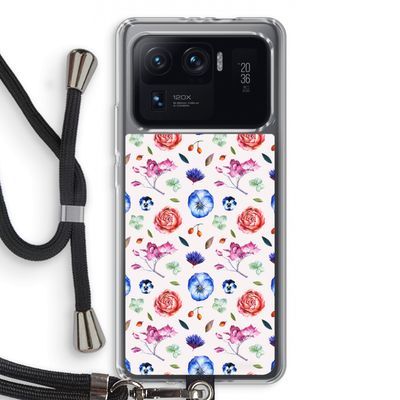 Bloemetjes: Xiaomi Mi 11 Ultra Transparant Hoesje met koord