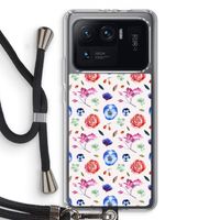 Bloemetjes: Xiaomi Mi 11 Ultra Transparant Hoesje met koord