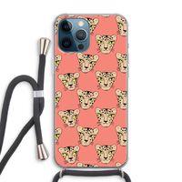 Tijger: iPhone 12 Pro Max Transparant Hoesje met koord