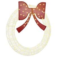 Krans met LED -striplichten Warmwit 120 cm Acryl