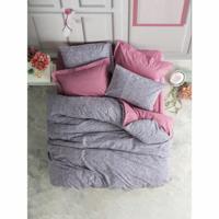 Dekbedovertrek set Paars Roze 220 x 240 cm - thumbnail