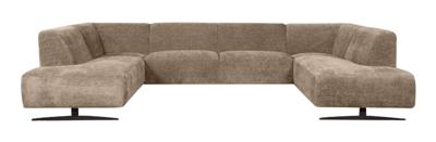 LABEL51 U-Bank 'Rodano' Elite stof, kleur Clay