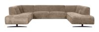 LABEL51 U-Bank 'Rodano' Elite stof, kleur Clay