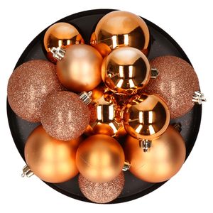 Kerstversiering set kerstballen koper 6 - 8 cm - pakket van 36x stuks