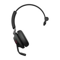 Jabra Evolve2 65 monaural On Ear headset Telefoon Bluetooth Mono Zwart Volumeregeling, Indicator voor batterijstatus, Microfoon uitschakelbaar (mute)