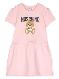 Moschino Kids robe à logo Toy Bear imprimé - Rose