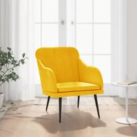 Fauteuil 63x76x80 cm fluweel geel