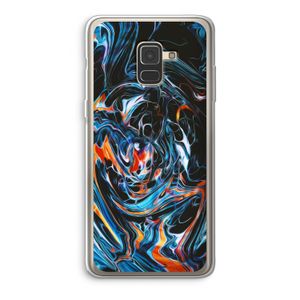 Black Unicorn: Samsung Galaxy A8 (2018) Transparant Hoesje