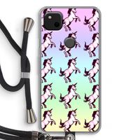 Musketon Unicorn: Pixel 4a Transparant Hoesje met koord