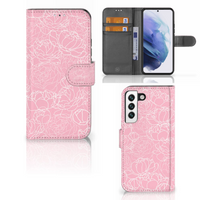 Samsung Galaxy S22 Hoesje White Flowers - thumbnail