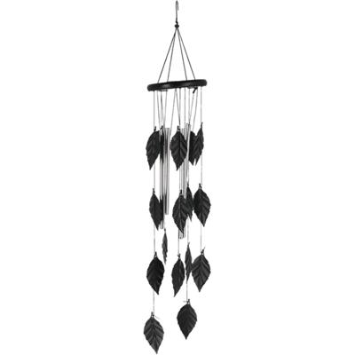 World of Weather Windgong - bladeren - aluminium - 11 x 64 cm - Tuin/balkon