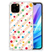 Apple iPhone 11 Pro Doorzichtige Silicone Hoesje Dots