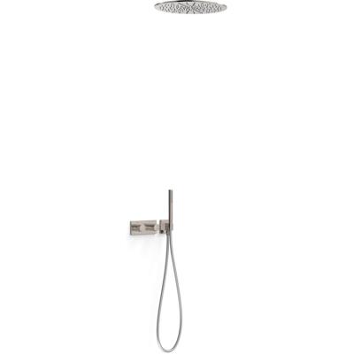 Regendouche set Tres B-System | Inbouw | Thermostaatkraan | 2-weg | Rechthoekig | RVS look