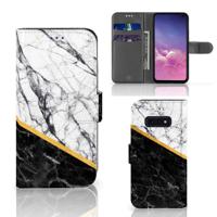 Samsung Galaxy S10e | Bookcase | Marmer Wit Zwart - Origineel Cadeau Man
