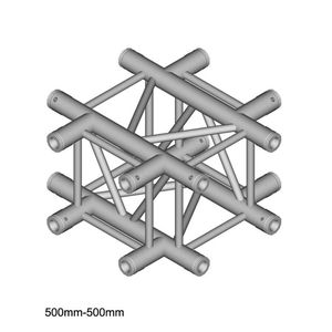 Duratruss DT 34/2-C41-X vierkant truss 4-weg kruising