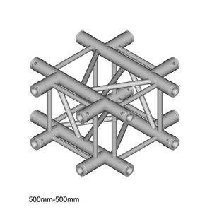 DuraTruss DT 34/2-C41-X vierkant truss 4-weg kruising