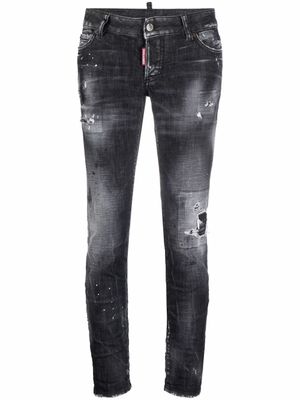 DSQUARED2 jean à effet usé - Noir