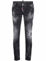 DSQUARED2 jean à effet usé - Noir DSQUARED2 jean à effet usé - Noir