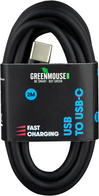 Greenmouse kabel, USB-A naar USB-C, 2 m, zwart