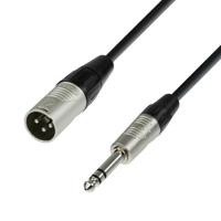 adam hall K4 BMV 0300 audio kabel 3 m 6.35mm TRS XLR (3-pin) Zwart, Zilver - thumbnail