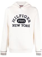 Tommy Hilfiger embroidered-logo cotton hoodie - Tons neutres - thumbnail