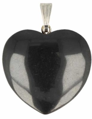 Hartvormige Hanger Hematiet (25 mm)