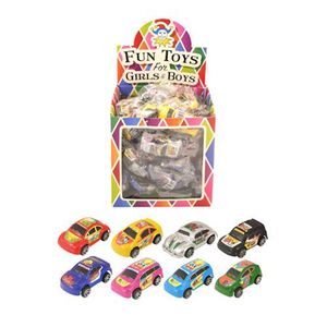 Uitdeelcadeautjes - Pull Back Car Auto's in Traktatiebox (48 stuks)