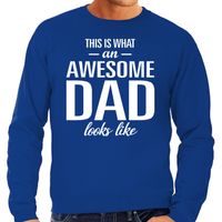 Awesome Dad cadeau sweater blauw heren - Vaderdag  cadeau 2XL  -