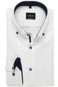 Venti Modern Fit Overhemd wit, Effen