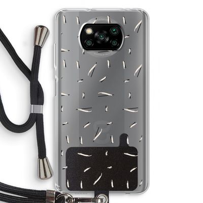 Hipster stripes: Xiaomi Poco X3 NFC Transparant Hoesje met koord