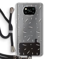 Hipster stripes: Xiaomi Poco X3 NFC Transparant Hoesje met koord