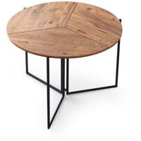 Eettafel - YAPRAK - Atlantische den - Rond - 4 personen - 100 x 100 x 72 cm