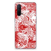 Silicone Back Case OnePlus Nord CE 5G Angel Skull Rood